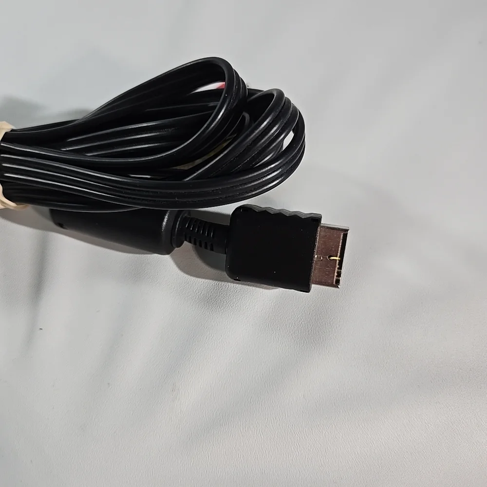 Sony Playstation 1 & 2 PS1 PS2 AV Composite Cable with Red and White RCA Plugs - Picture 5 of 8